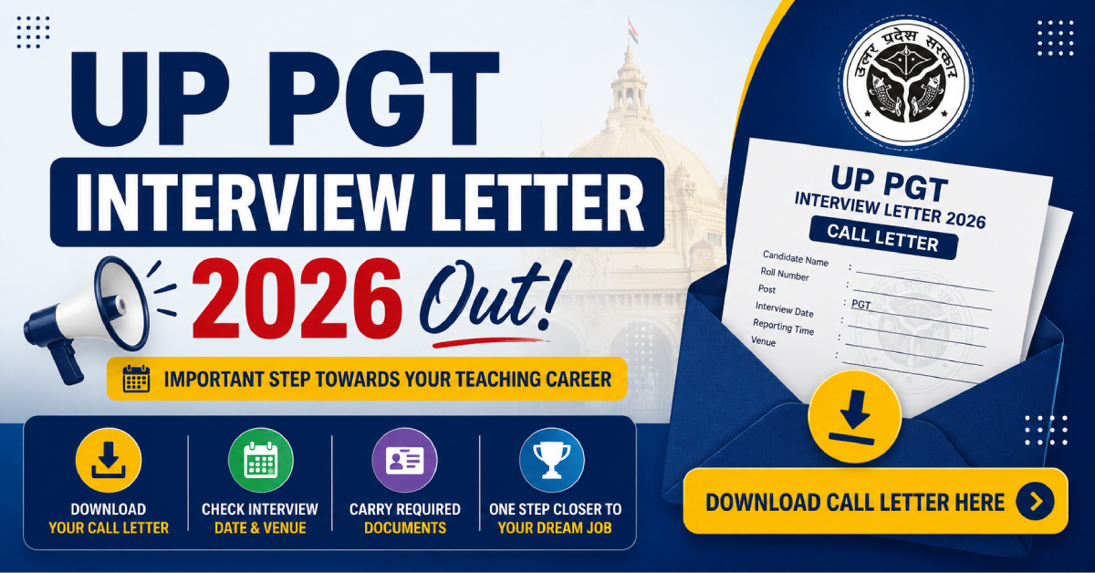 UP PGT Interview Letter 2026 Download Call Letter